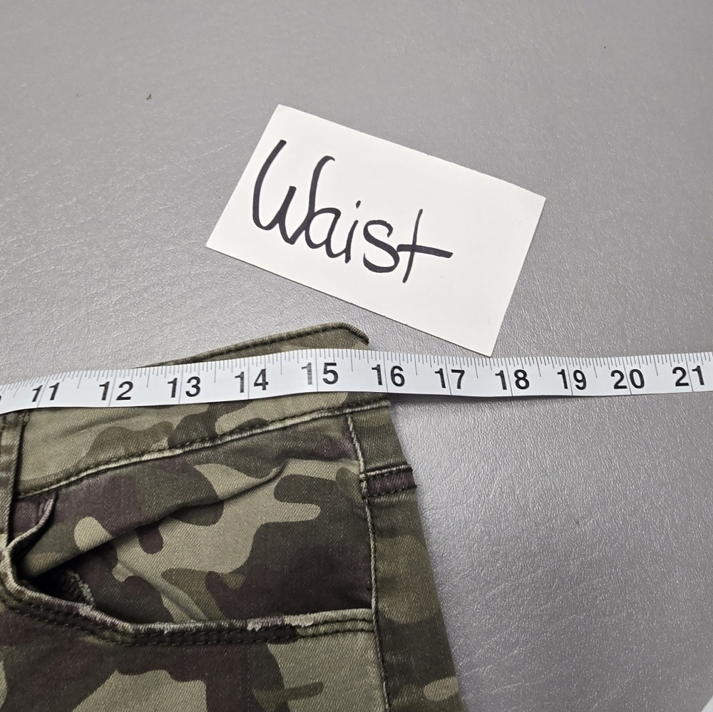 Mudd high rise camo ripped denim jeggings juniors size 15 - Picture 8 of 11
